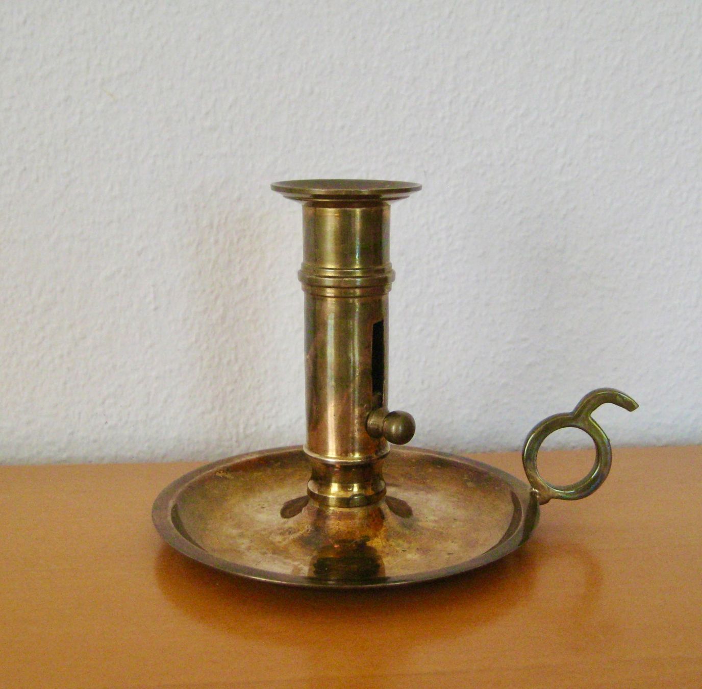 Portacandele: Alter Kerzenhalter Messing / verstellbar – Usato da Langendorf venduto da Happy11 1
