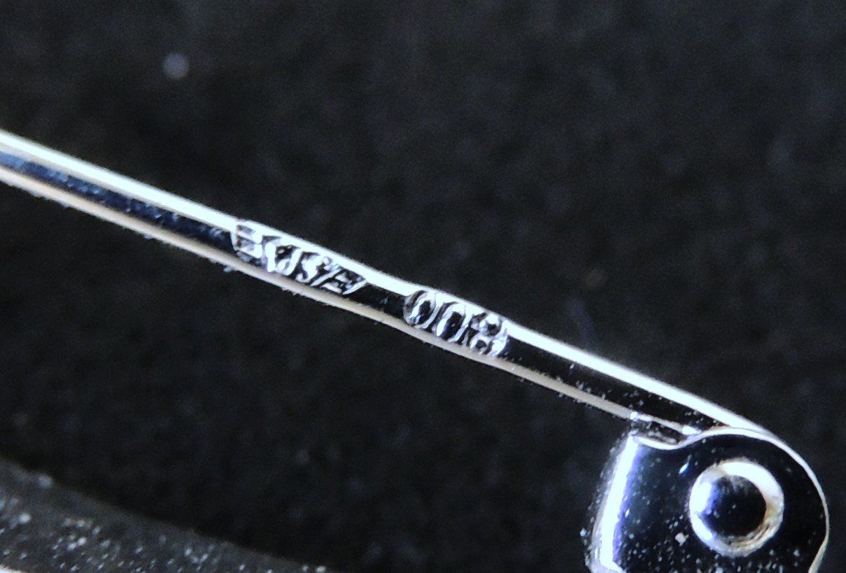 Spille & Fermagli: Rhodinierte Silber 800 Brosche  53 mm – Usato da Waldenburg venduto da schaller707 4
