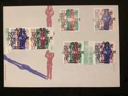 PRO JUVENTUTE FDC  Combo mit Bogen- und MH -Zaehnung !!!