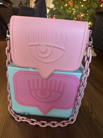 CHIARA FERRAGNI Leder-Schultertasche Pink