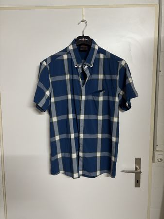 Kurzarm Hemd kariert blau Grösse XXL neuwertig