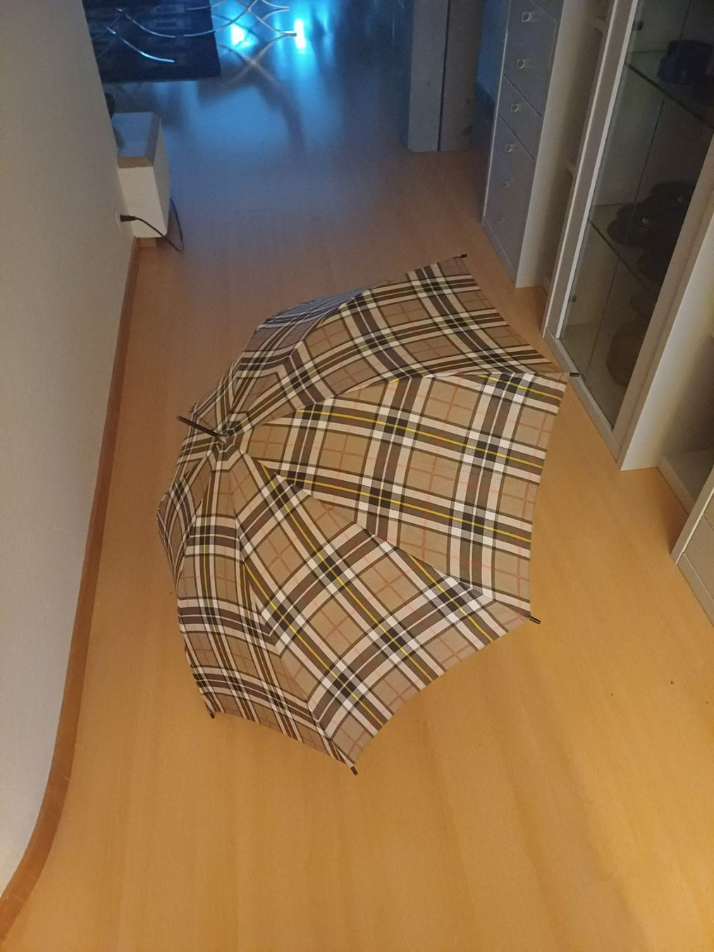 Ombrelli: Herbstlicher Regenschirm, Karo Muster – Usato da Zürich venduto da carolina71 4