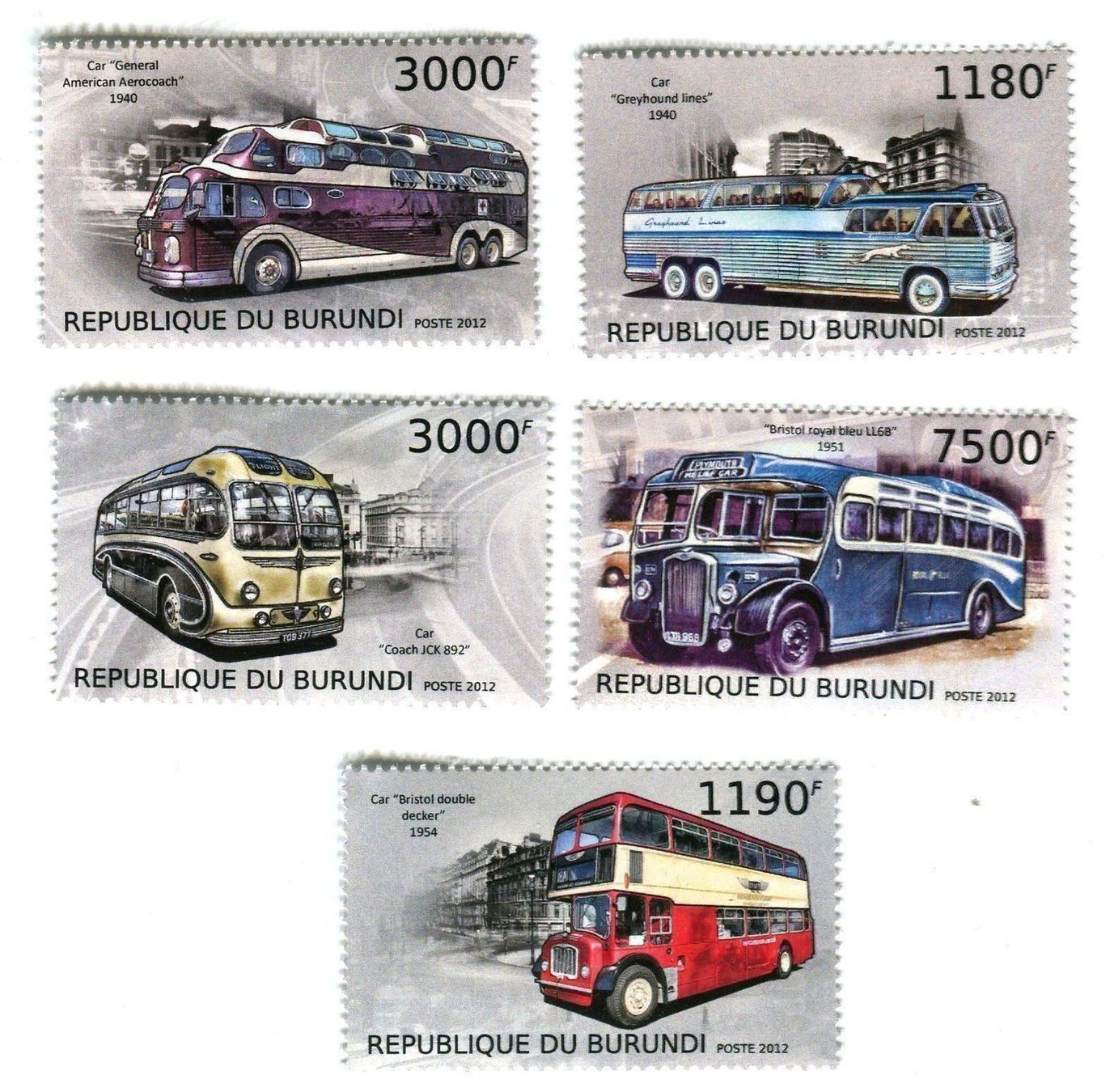 Tous les timbres: Briefmarken "Autobus". Burundi. – Neuf avec emballage d'origine à Basel par Butsch5