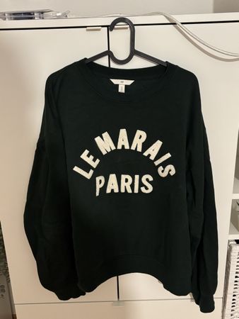 Sweatshirt H&M Le Marais Paris schwarz guter Zustand
