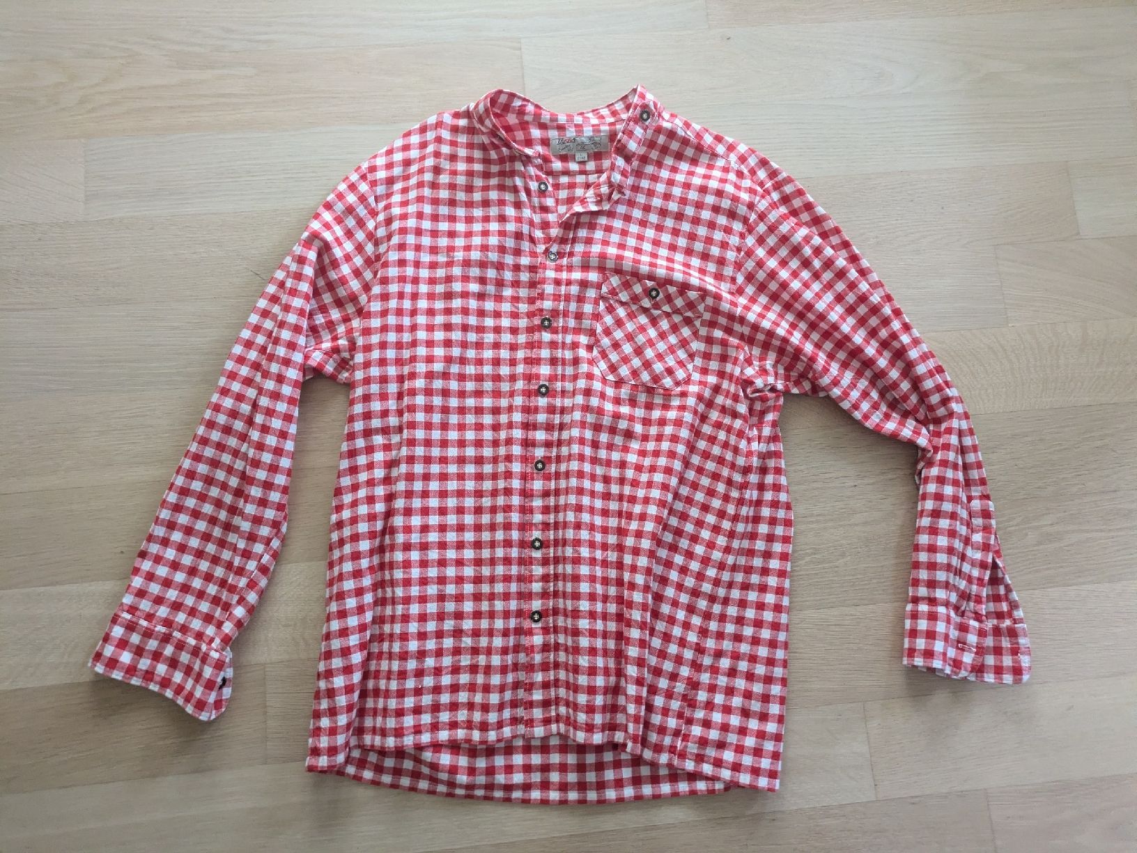 Camicie: Trachtenhemd Lekra rot/weiss Grösse L oder 41/42 – Usato da Zürich venduto da s--h