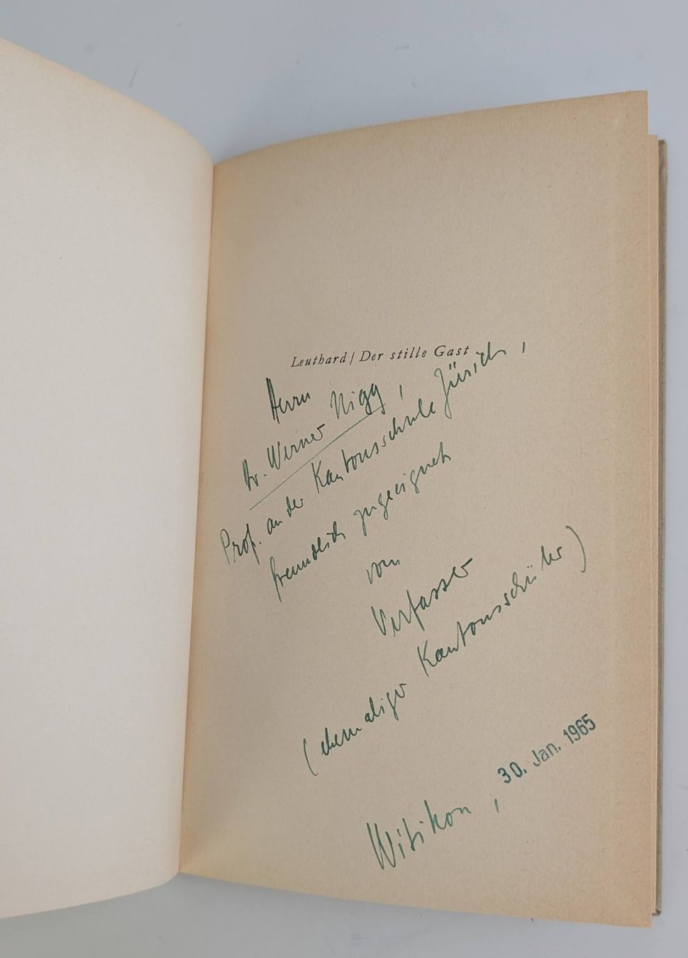 Libri: Kurt Leuthard: Der stille Gast - Gedichte, 1944 – Usato da Zürich venduto da 1.Simon 3