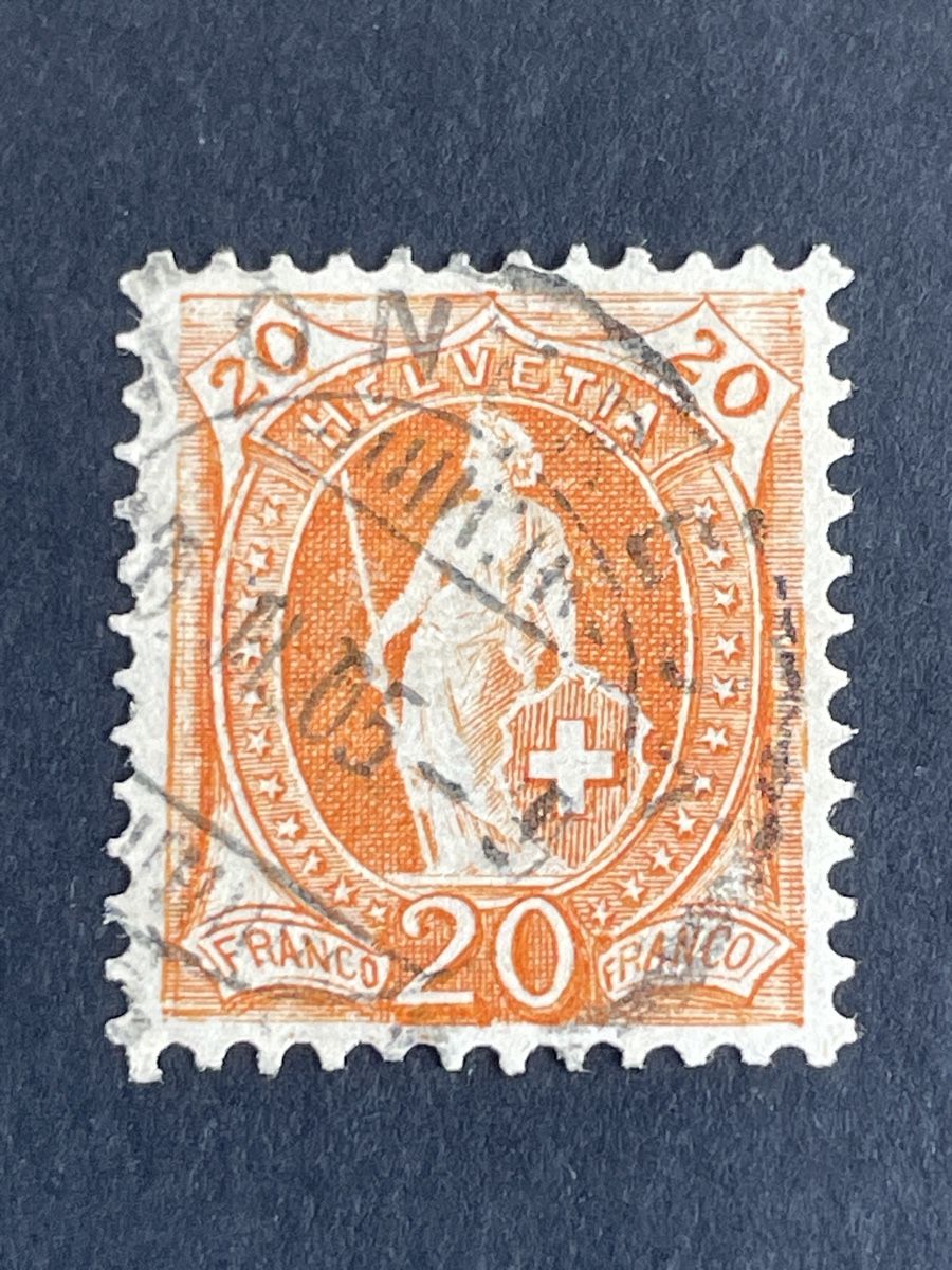 Tutti i francobolli: Znr 66E Abart Stadium – Usato da Muri AG venduto da Briefmarke-Schweiz