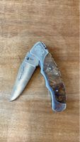 Laguiole Bougna Klappmesser helles Holz Metall Verziert