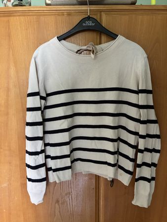 Marc O'Polo Pullover gestreift beige-marine Grösse M Zustand