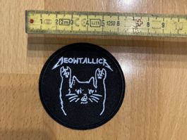 Meowtallica - Patch Sticker Aufnäher Rock Punk Metal