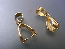 Anhängerschlaufe goldig 20mm