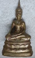 SCHÖNER BRONZE  BUDDHA-6)-20 CM GROSS, GOLDEN, HANDGEMACHT