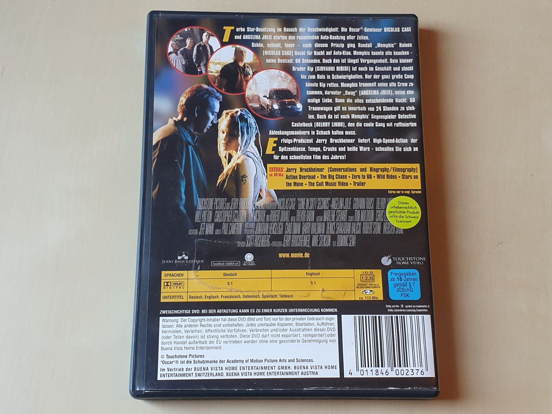 Alle DVDs: Nur noch 60 Sekunden – Gebraucht aus Stansstad von collectorsshop 1