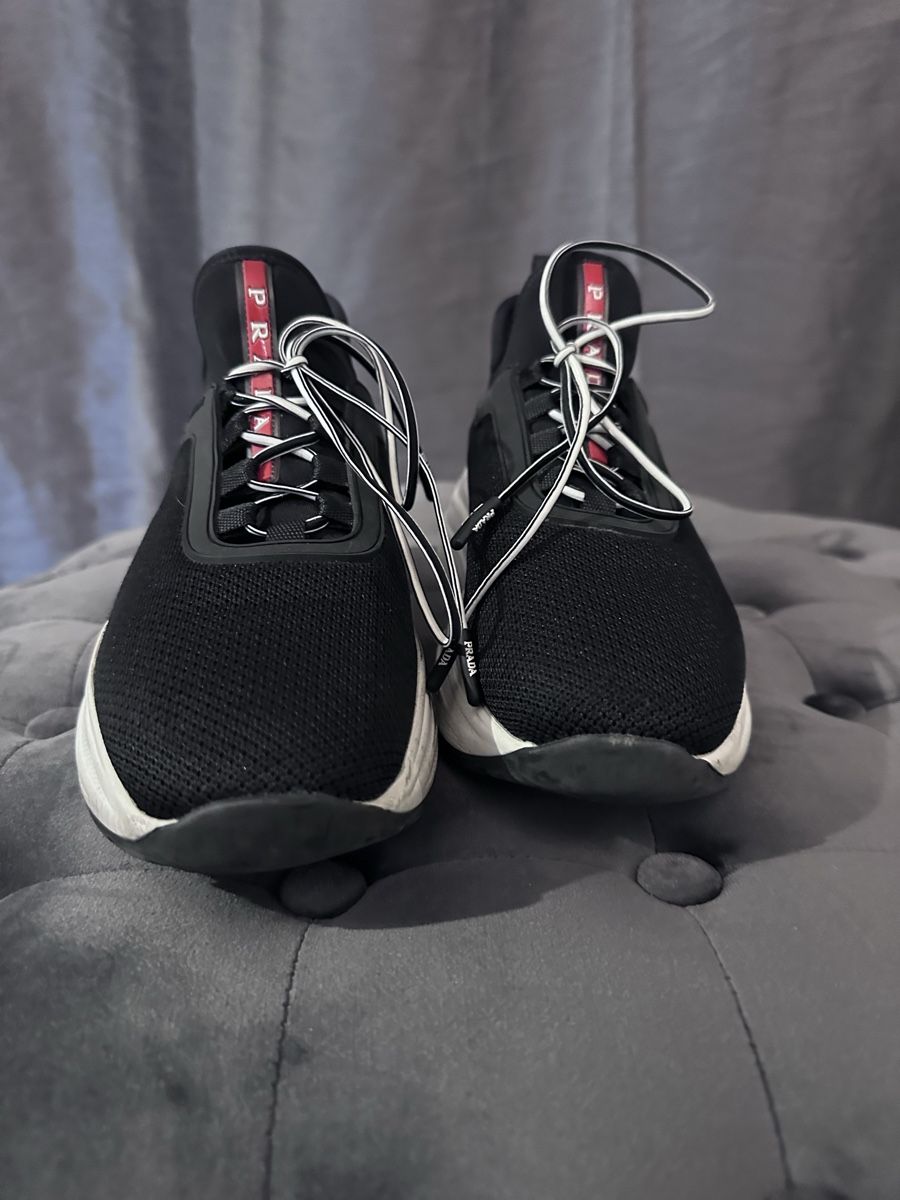 Prada Damenschuhe: Prada Sneaker Schwarz Gr. 36.5 Top Zustand – Gebraucht aus Frick von Soleil4658 3