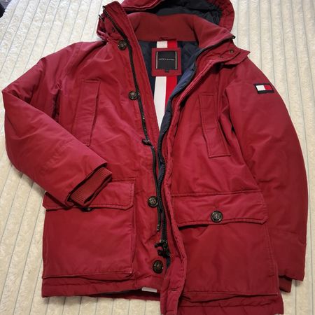 TOMMY HILFIGER Doudoune Rouge - Taille S Duvet & Plume