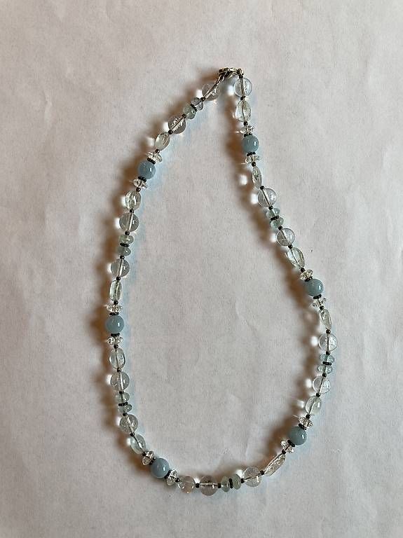 Catenine: Aquamarin- Kristall Kette – Usato da Luzern venduto da sarafina2