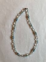 Aquamarin- Kristall Kette
