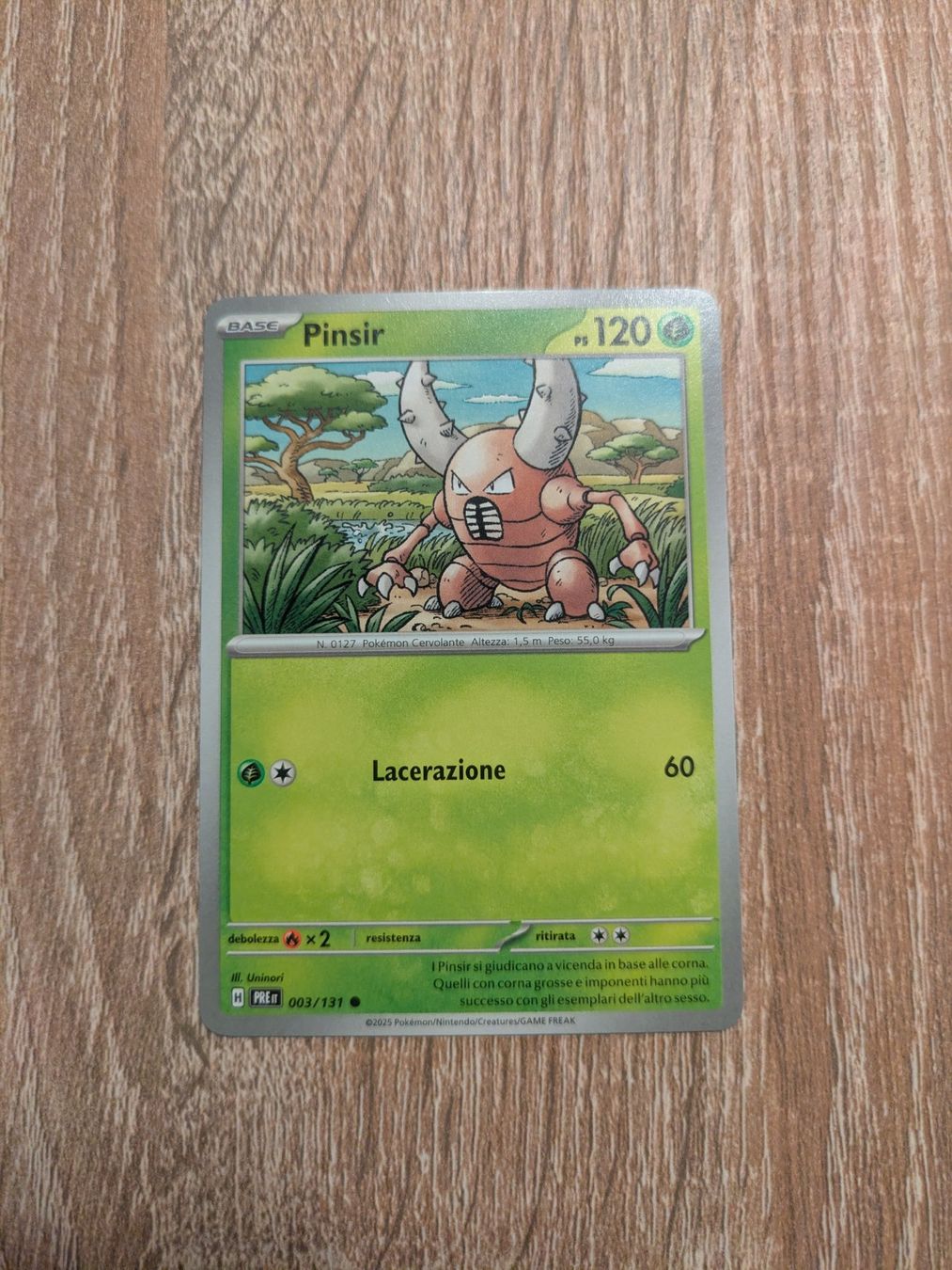 Pokémon Carte collezionabili: PINSIR, PRISMATIC EVOLUTIONS, 3, 2025, COM, ITA, NM/MT – Usato da Losone venduto da AlpineLayer