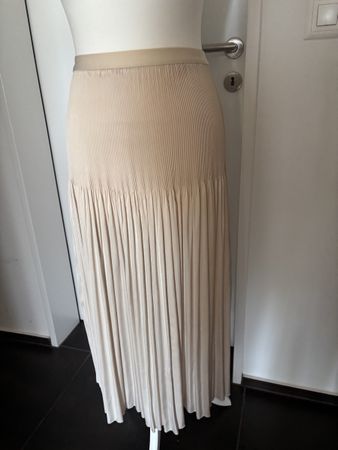 OPUS Rock Grösse 36 beige/gold Faltenrock/Seidig Neu