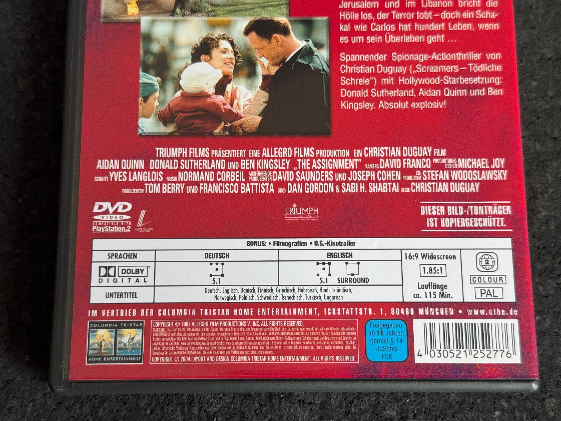 Tutti i DVDs: The Assignment "Der Auftrag" DVD DE/EN – Usato da Fribourg venduto da tschjoly 3