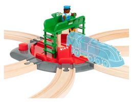 BRIO 33476 Lok-Drehscheibe mit Kontrollbrücke