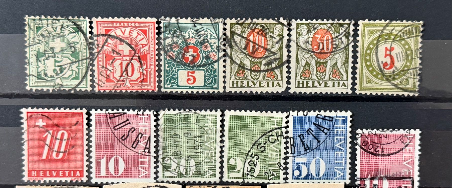 Alle Briefmarken: Timbres type chiffres-  Suisse – Gebraucht aus Petit-Lancy von Solcarm 1
