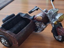 Motorrad mit Seitenwagen Dekoration Figur