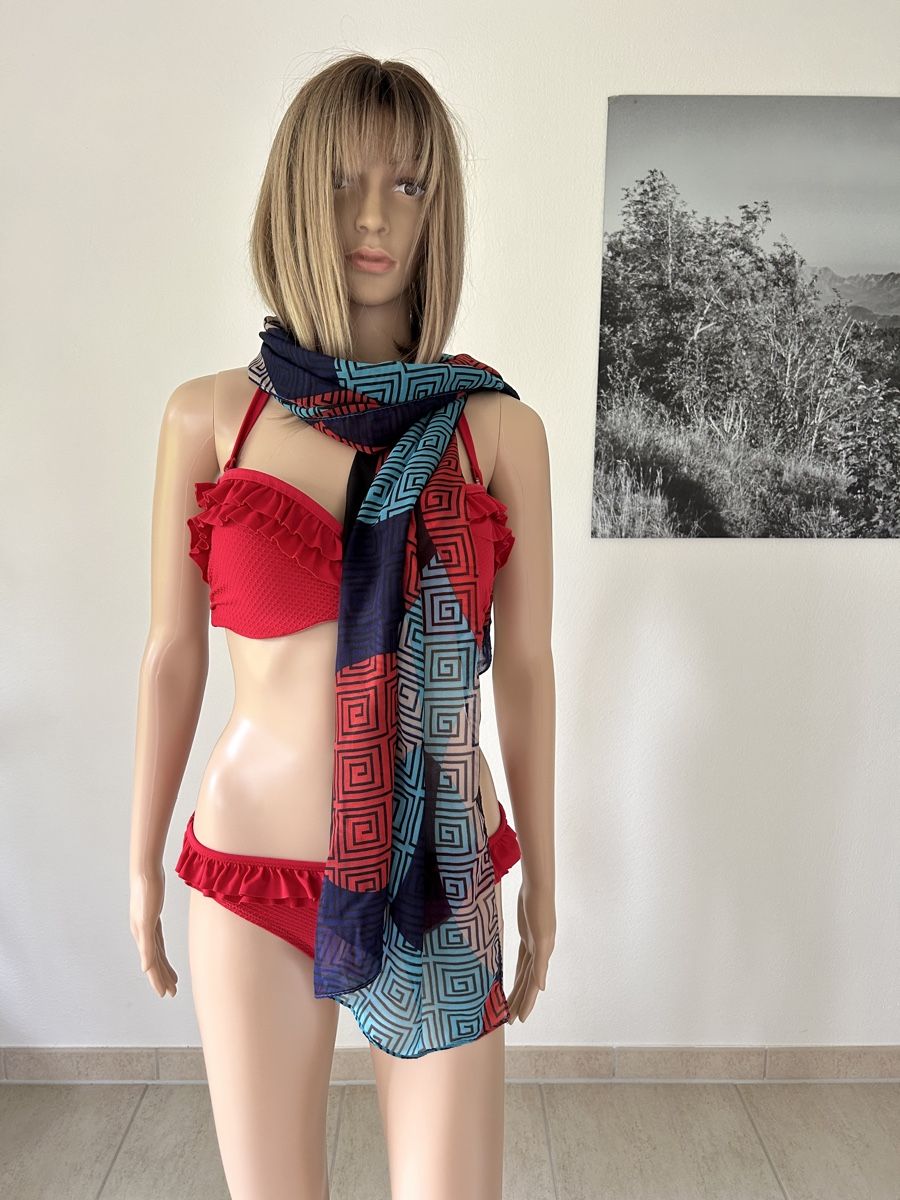 Foulard & Sciarpe: Lightweight Summer Scarf - Silk and Viscose - Patterned! – Nuovo (secondo la descrizione) da Saland venduto da ele_vc96 1