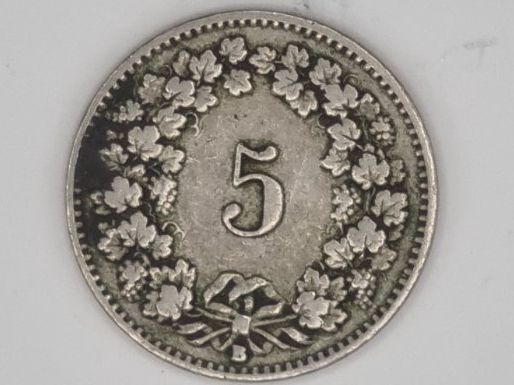 Tutti le monete: 5 rappen 1899 Seltene Jahre – Usato da Bure venduto da chap981 1
