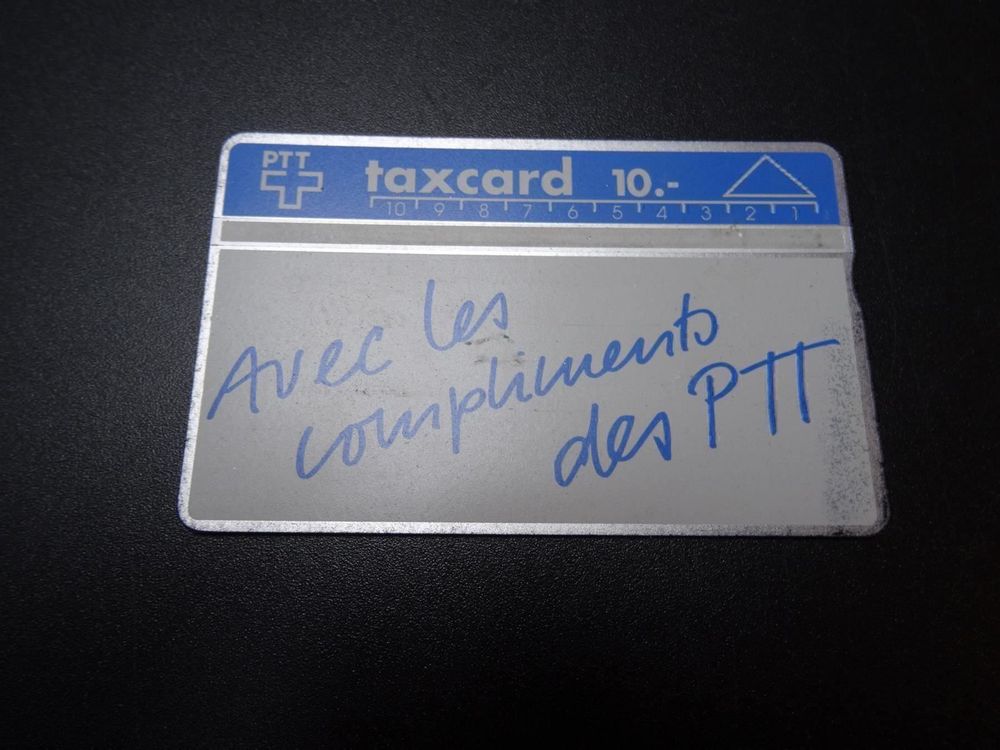 Cartes de téléphone: Taxcard 10.- Avec les compliments d. PTT – D'occasion à Lupfig par Jolly63