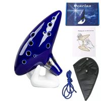 ✅ NEU 12 Loch Okarina Keramik Flöte set