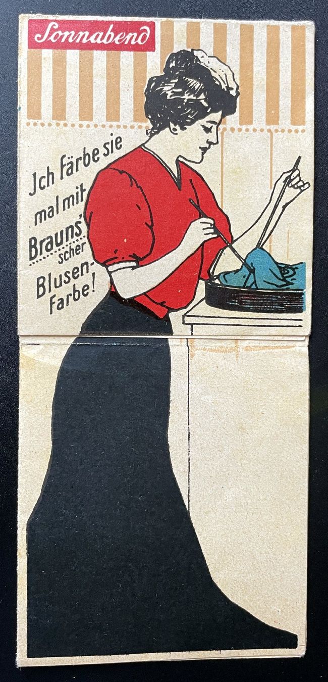 Arts picturaux & lithographies: Werbeflyer Braun'sche Haushaltfarben um 1910 – D'occasion à Savagnier par Ne2065 5