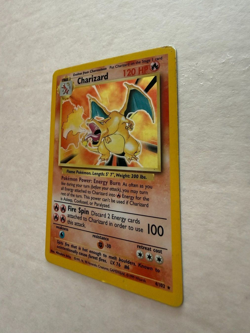 Pokémon Carte collezionabili: Pokémon Charizard 4/102 Base Set Unlimited Holo – Usato da Chiggiogna venduto da MEMA-INVEST 1