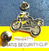 GILERA MOTORRAD PIN GEPRÄGT LACKIERT SILBRIG MIT SCURITYCLIP