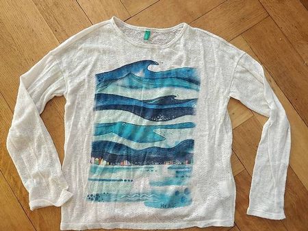 T-shirt Benetton My Blue pour fille 10/11 ans