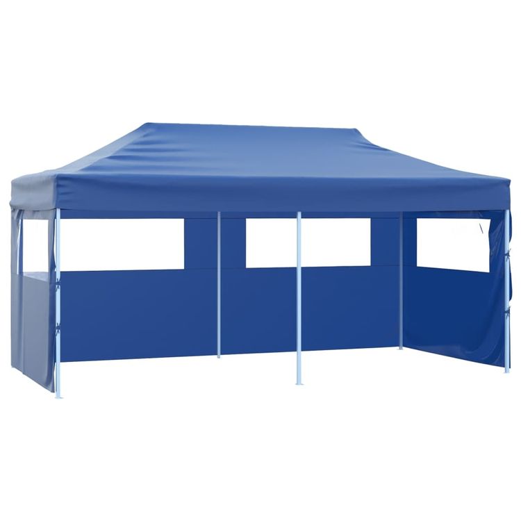 ProfiPartyzelt Faltbar mit 4 Seitenwänden 3×6m Stahl Blau Kaufen auf