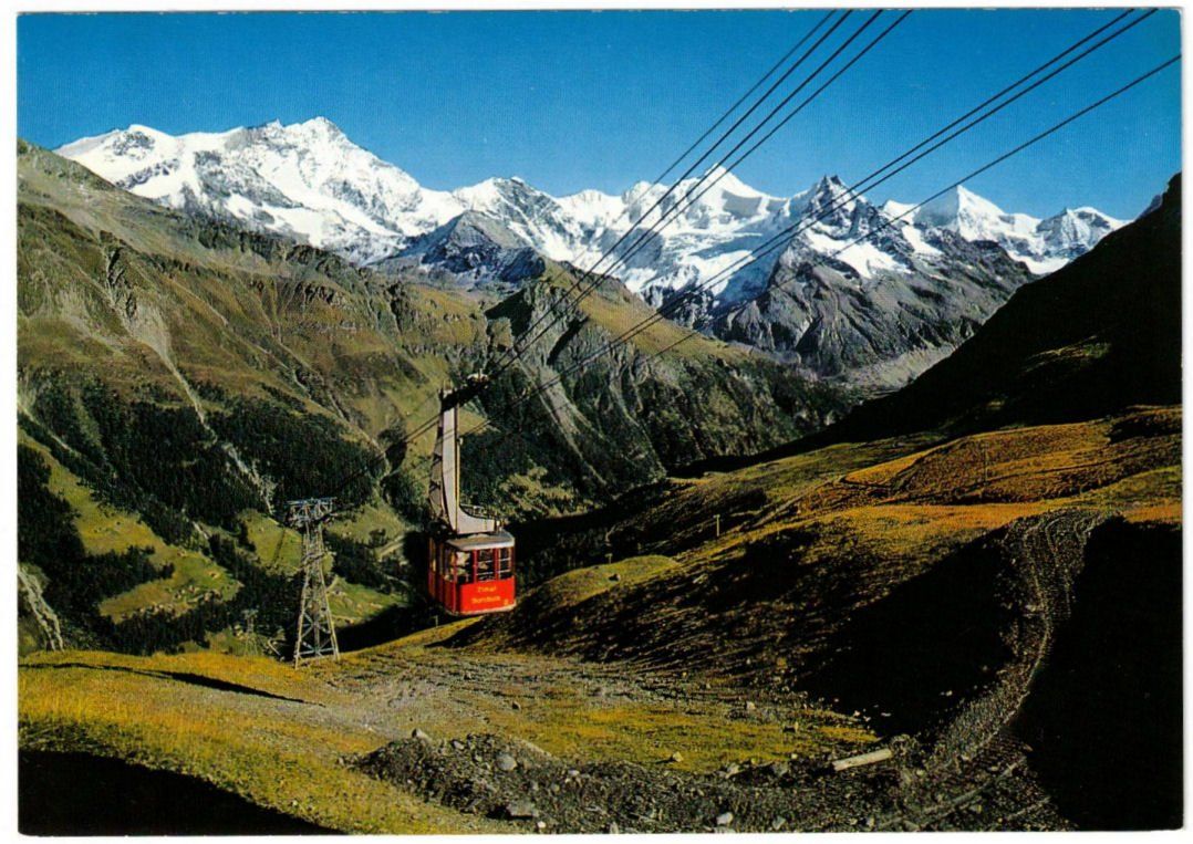 Cartoline postali: Zinal - Luftseilbahn Sorebois – Usato da Binningen venduto da Mountainrider