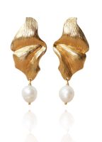 Boucles d’oreilles Feuille d’or