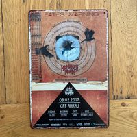 Blechschild 20x30cm FATES WARNING Live KIFF Aarau 2017 Retro