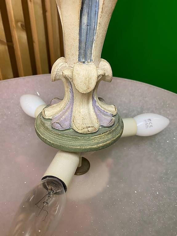 Lampadari & plafoniere: Wunderschöner Leuchter aus Holz/Glas – Usato da Hergiswil NW venduto da MiTerwi 4
