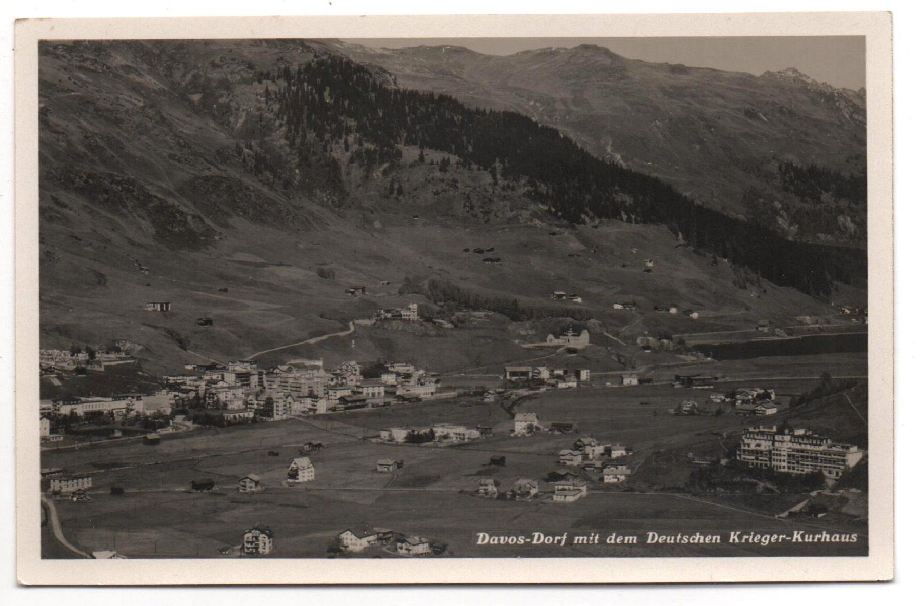 Cartoline postali: DAVOS-DORF mit dem Deutschen Krieger-Kurhaus – Nuovo (secondo la descrizione) da Jona venduto da philajona