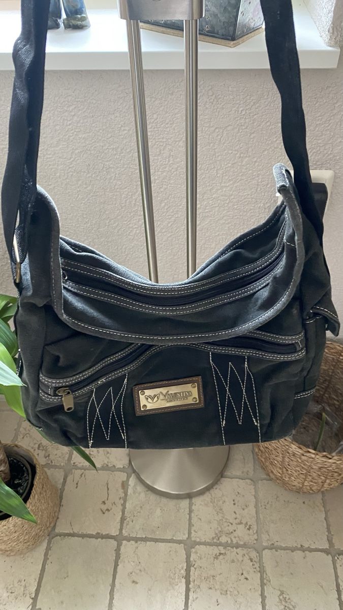 Taschen für Damen: Tasche antrazitfarbig Stoff – Gebraucht aus Gurmels von roj_d7hh 1