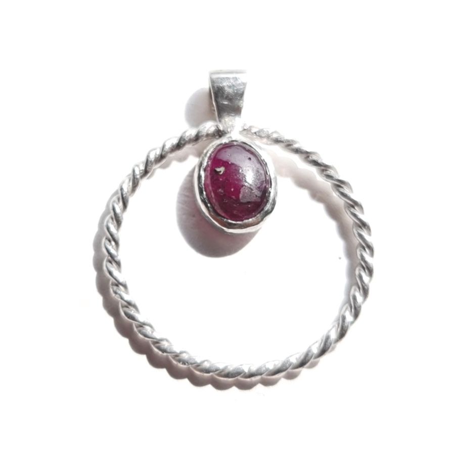 Anhänger: Silber Anhänger mit Rubin Cabochon – Neu und originalverpackt aus Olten von Lulu_Amani