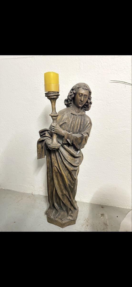 Skulpturen & Statuen: Figur, Engel mit Kerzenhalter, ca. 80cm gross! – Gebraucht aus Menzingen von vannessa.studer