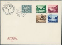 1956 - Pro Patria - Bundesfeier - Brief - Sonderstempel