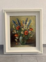 55.5 cm x64/ R. F. Leuthold/ Ölgemälde Sommerblumenstrauss