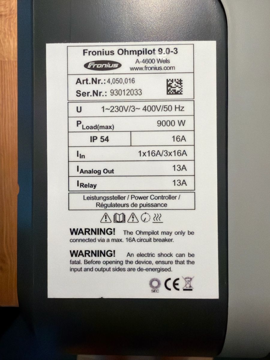 Fronius Componenti elettronici: Fronius Ohmpilot 9.0-3 inkl. Zubehör – Usato da Rudolfstetten venduto da Spontani 2