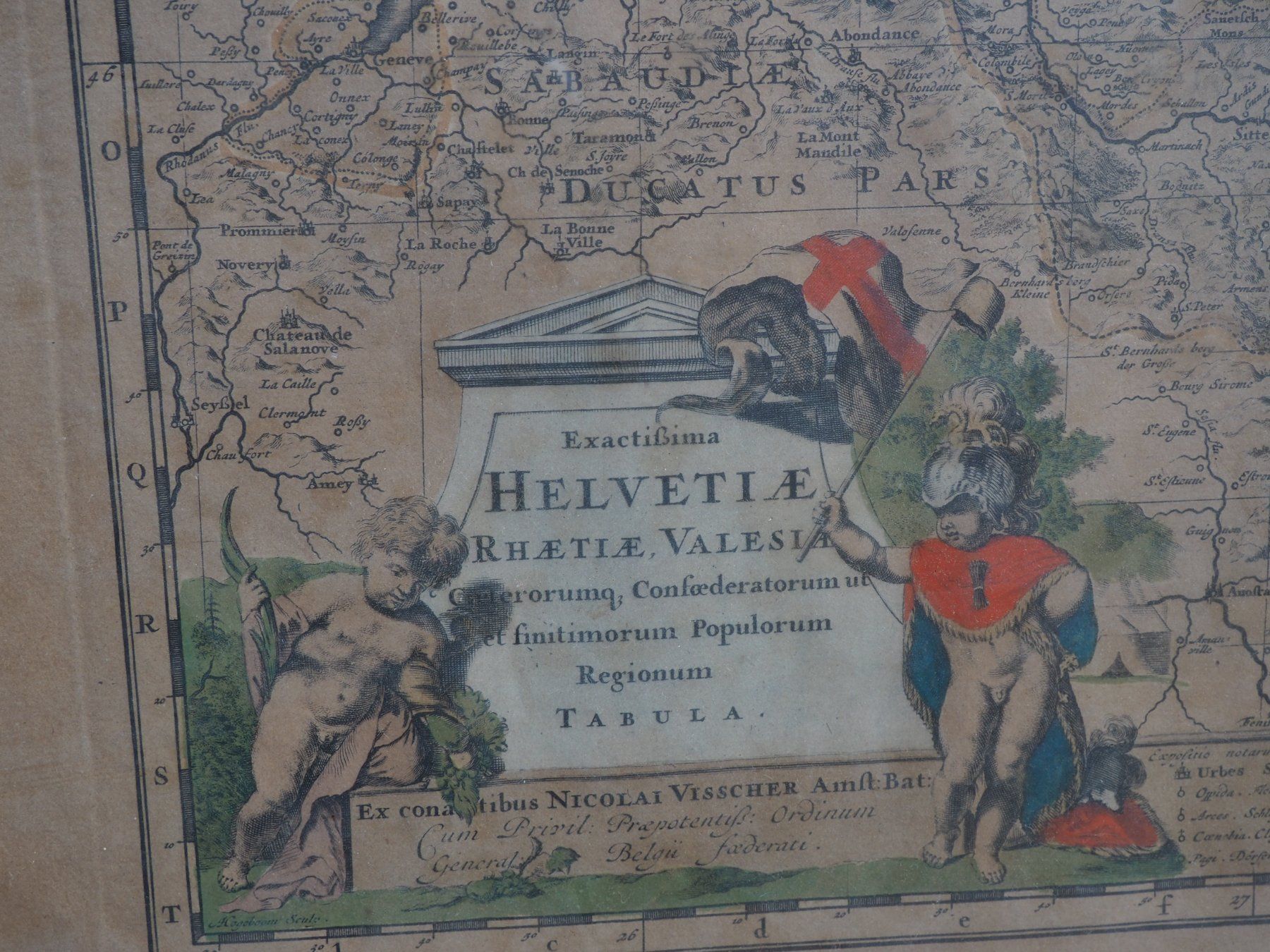 Cartine & Atlanti: Schweizer Landkarte, ca 1690 – Usato da Schänis venduto da Lobelie1 1