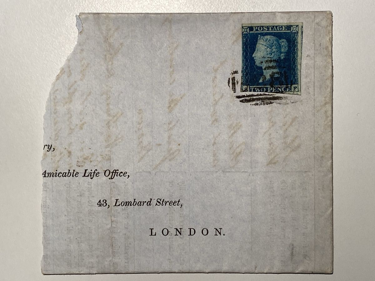 Tutti i francobolli: Grossbritannien 1853, 2d Imperf. Blue Stamp, London – Usato da Küssnacht a. Rigi venduto da Unique-Valuable 1