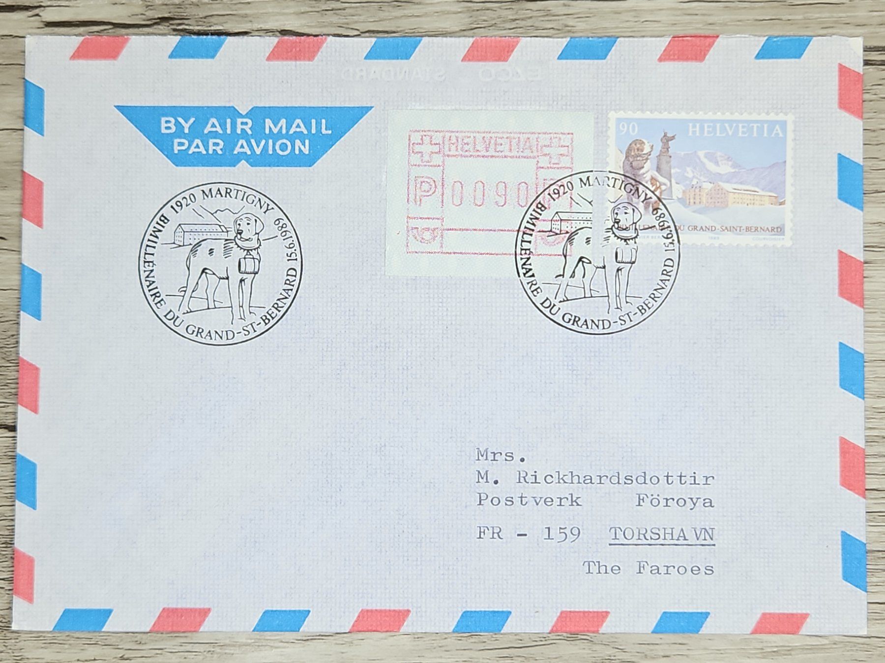Tutti i francobolli: CL02 Enveloppe + Timbre Suisse 1989 – Usato da Cousset venduto da Patrick_Collections